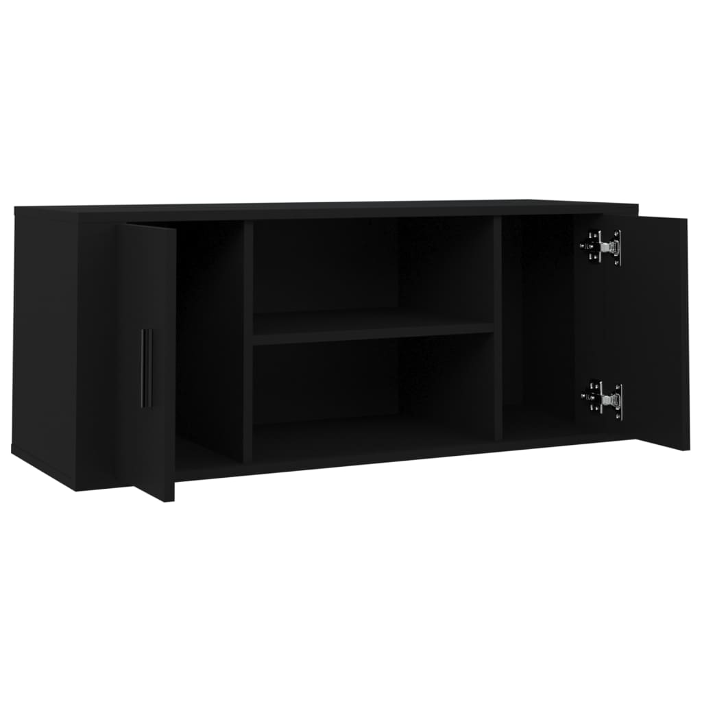 TV-taso musta 100x35x40 cm tekninen puu - Sisustajankoti.fi