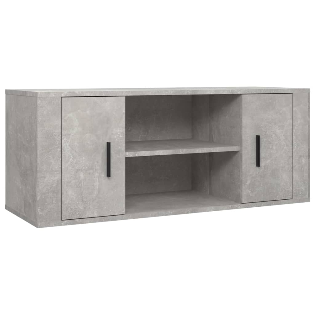 TV-taso betoninharmaa 100x35x40 cm tekninen puu - Sisustajankoti.fi
