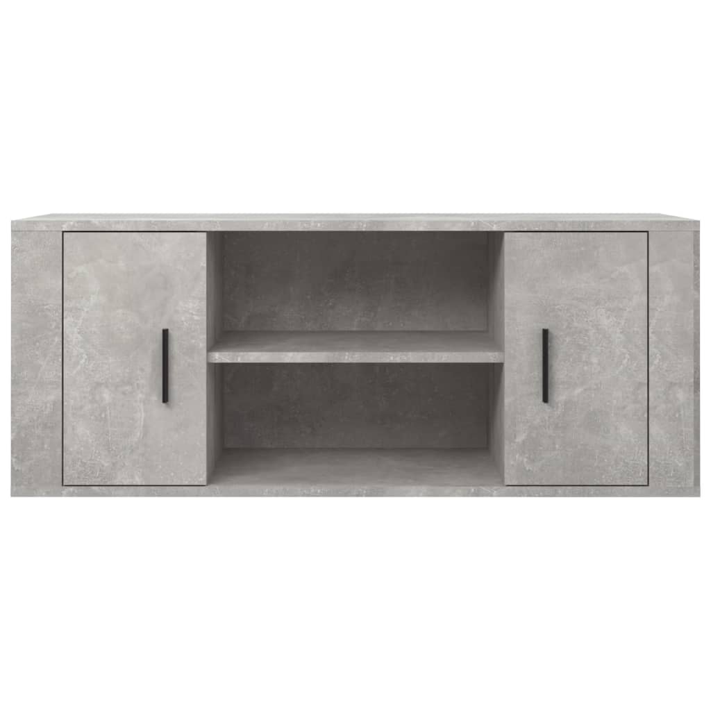 TV-taso betoninharmaa 100x35x40 cm tekninen puu - Sisustajankoti.fi