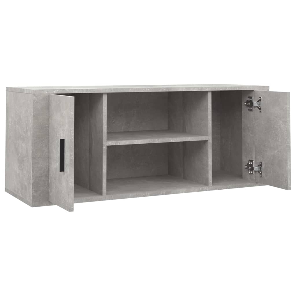 TV-taso betoninharmaa 100x35x40 cm tekninen puu - Sisustajankoti.fi