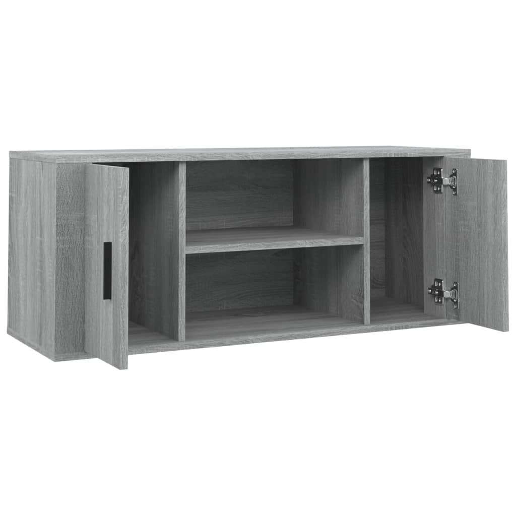 TV-taso harmaa Sonoma 100x35x40 cm tekninen puu - Sisustajankoti.fi