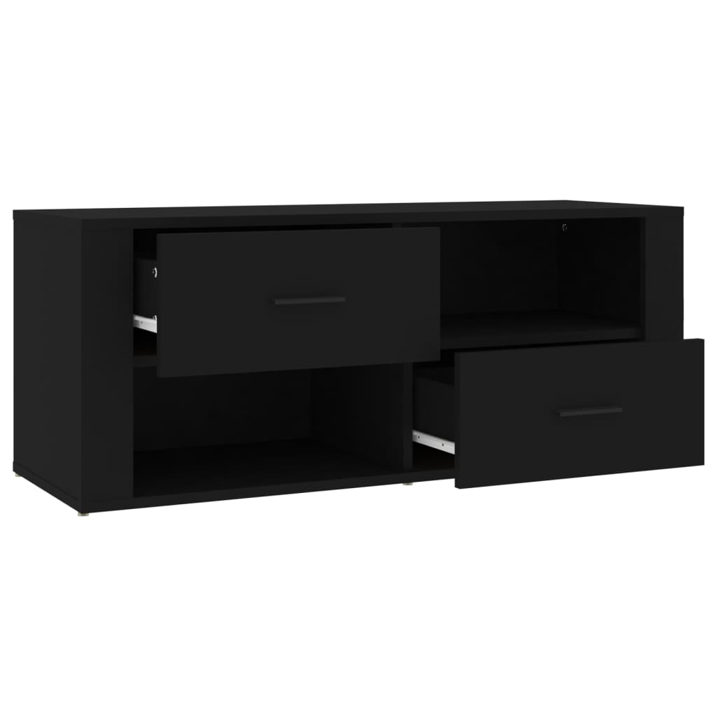 TV-taso musta 100x35x40 cm tekninen puu - Sisustajankoti.fi