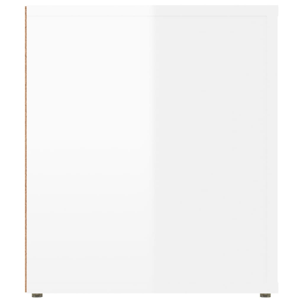 TV-taso korkeakiilto valkoinen 100x35x40 cm tekninen puu - Sisustajankoti.fi