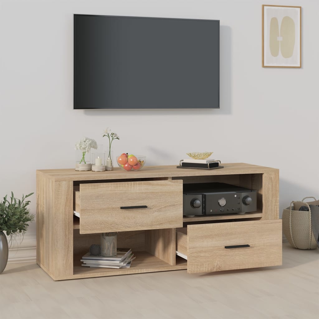 TV-taso Sonoma-tammi 100x35x40 cm tekninen puu - Sisustajankoti.fi