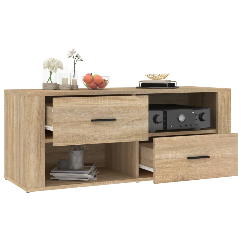 TV-taso Sonoma-tammi 100x35x40 cm tekninen puu - Sisustajankoti.fi