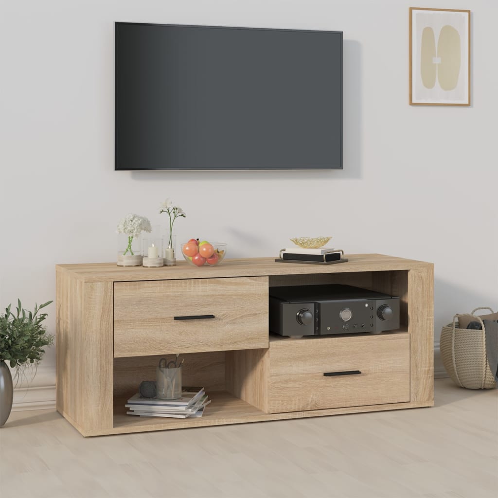 TV-taso Sonoma-tammi 100x35x40 cm tekninen puu - Sisustajankoti.fi