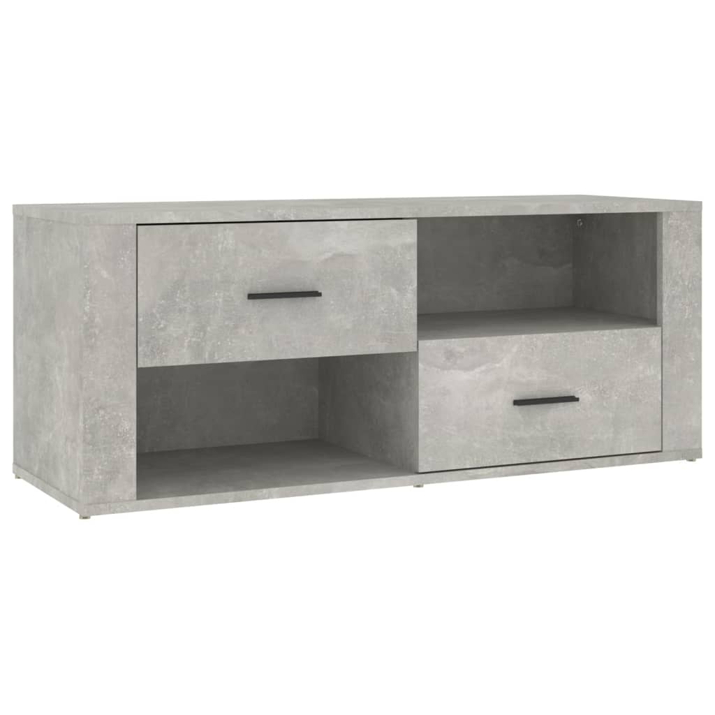 TV-taso betoninharmaa 100x35x40 cm tekninen puu - Sisustajankoti.fi