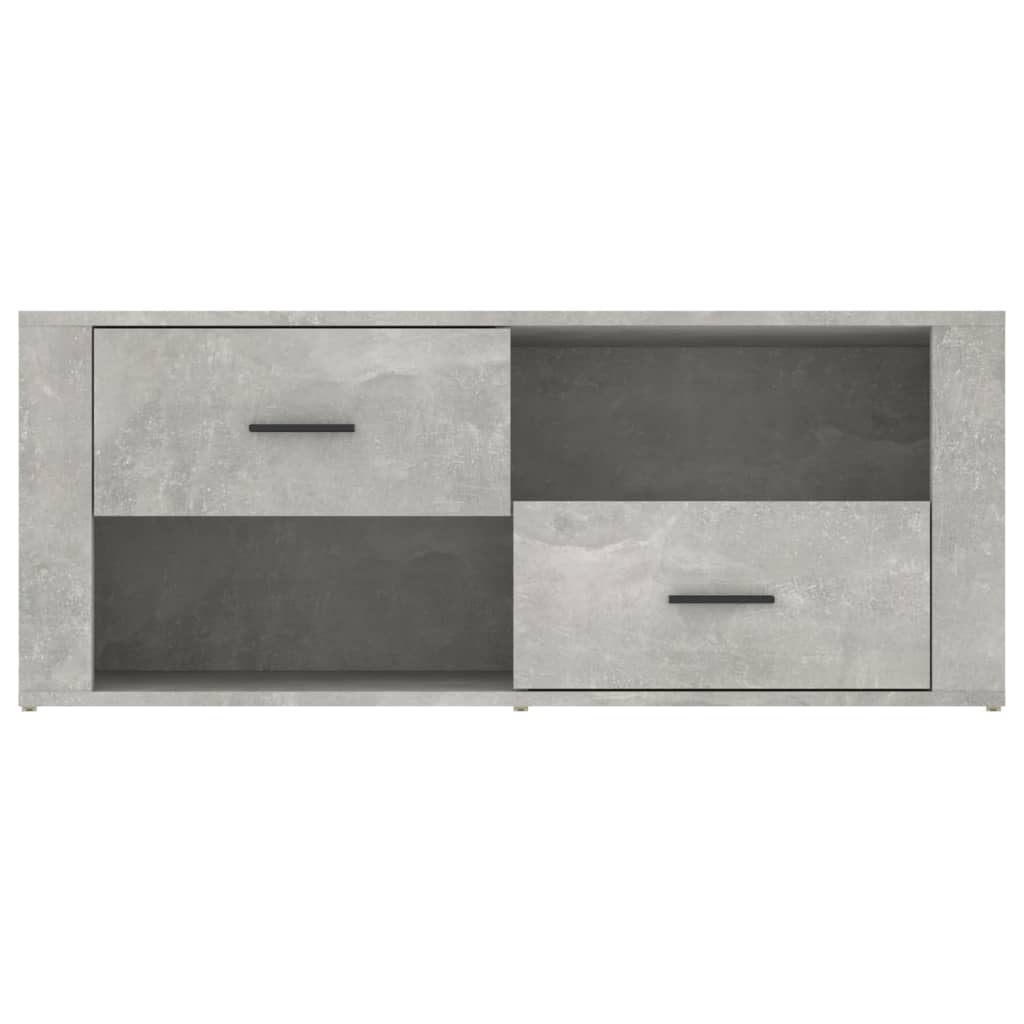 TV-taso betoninharmaa 100x35x40 cm tekninen puu - Sisustajankoti.fi