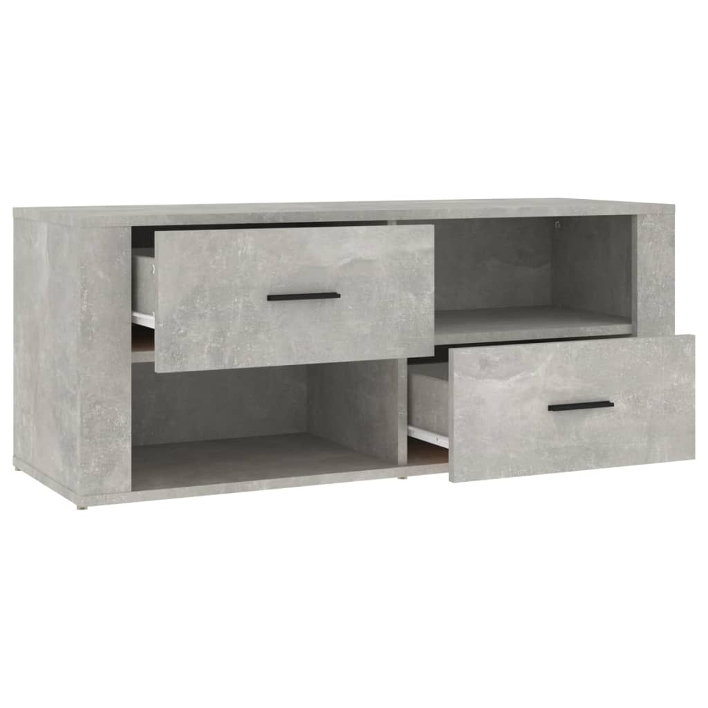 TV-taso betoninharmaa 100x35x40 cm tekninen puu - Sisustajankoti.fi