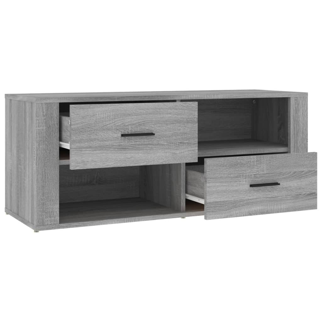 TV-taso harmaa Sonoma 100x35x40 cm tekninen puu - Sisustajankoti.fi
