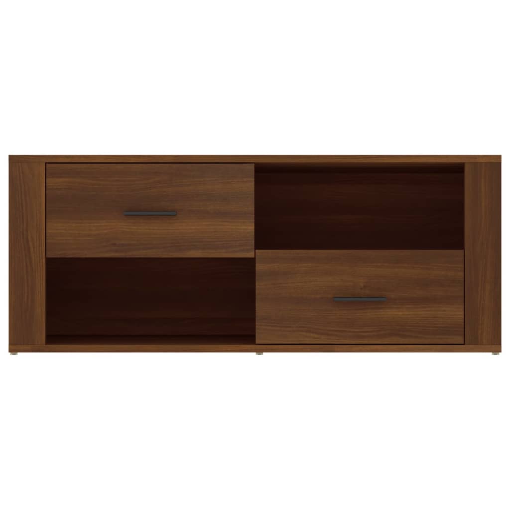 TV-taso ruskea tammi 100x35x40 cm tekninen puu - Sisustajankoti.fi