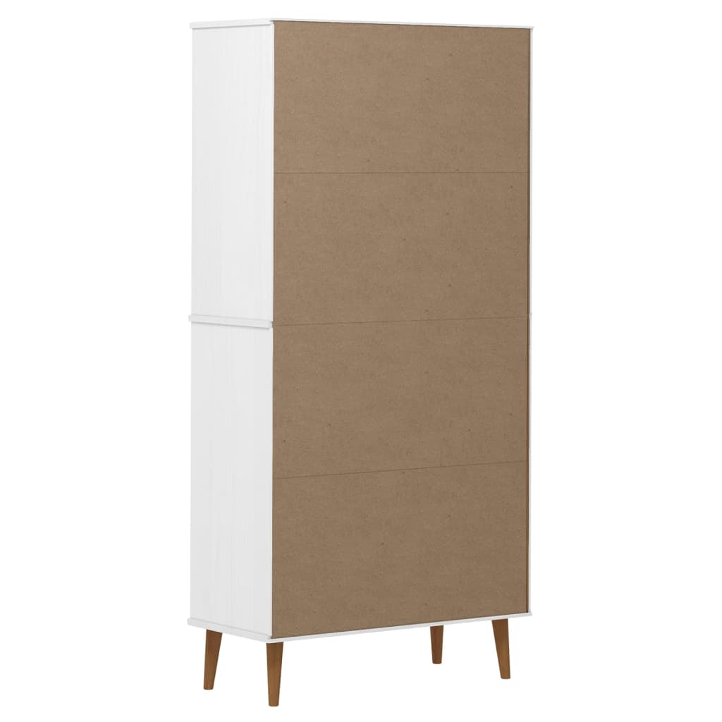 Kirjahylly MOLDE valkoinen 85x35x170,5 cm täysi mänty - Sisustajankoti.fi