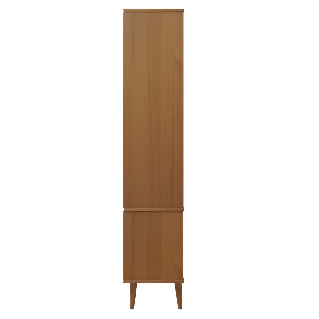Lasikaappi MOLDE ruskea 90x35x175 cm täysi mänty - Sisustajankoti.fi