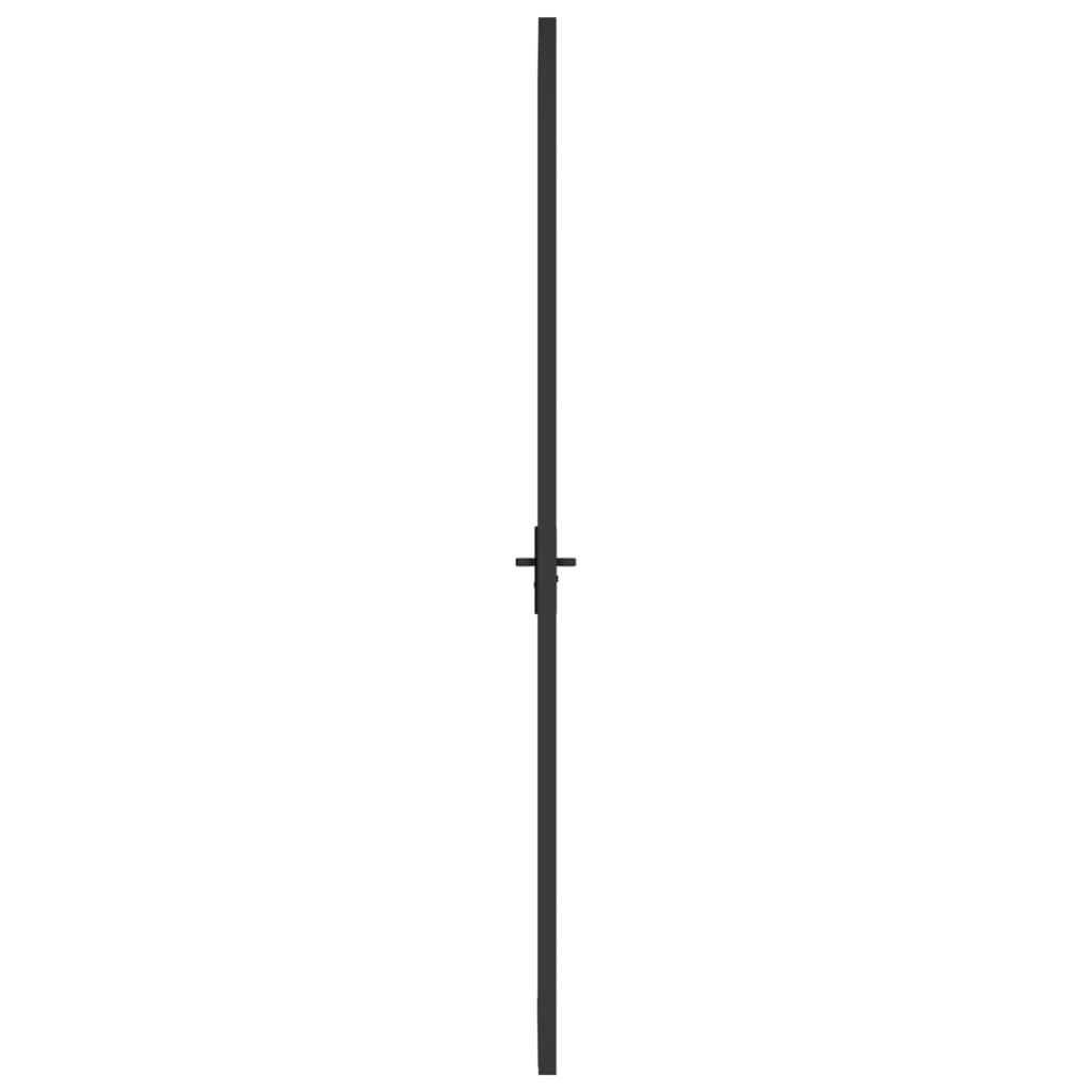 Sisäovi 83x201,5 cm musta ESG-lasi ja alumiini - Sisustajankoti.fi