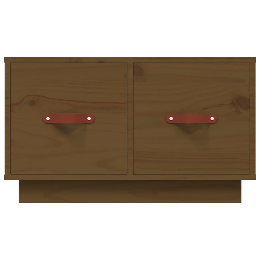 Sohvapöytä hunajanruskea 60x53x35 cm täysi mänty - Sisustajankoti.fi