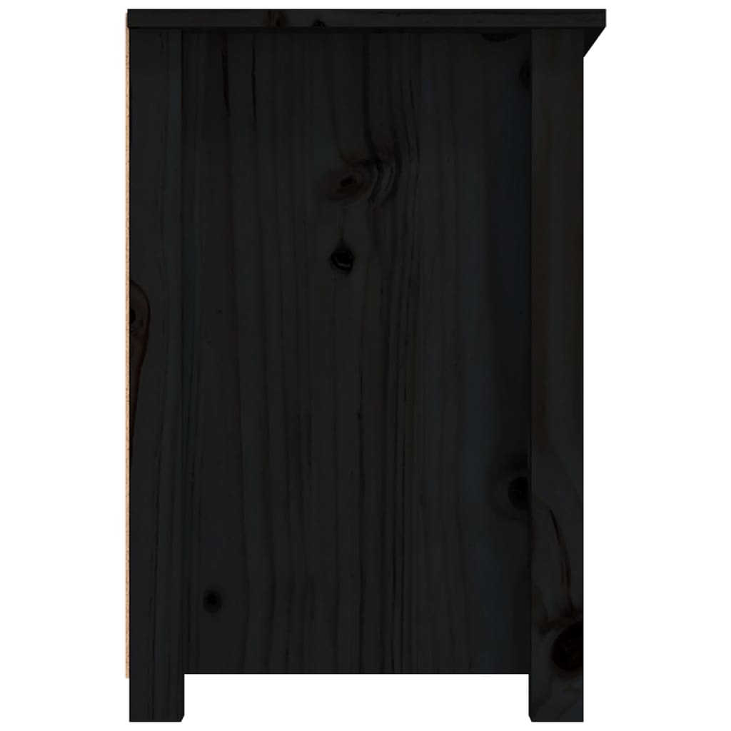TV-taso musta 79x35x52 cm täysi mänty - Sisustajankoti.fi