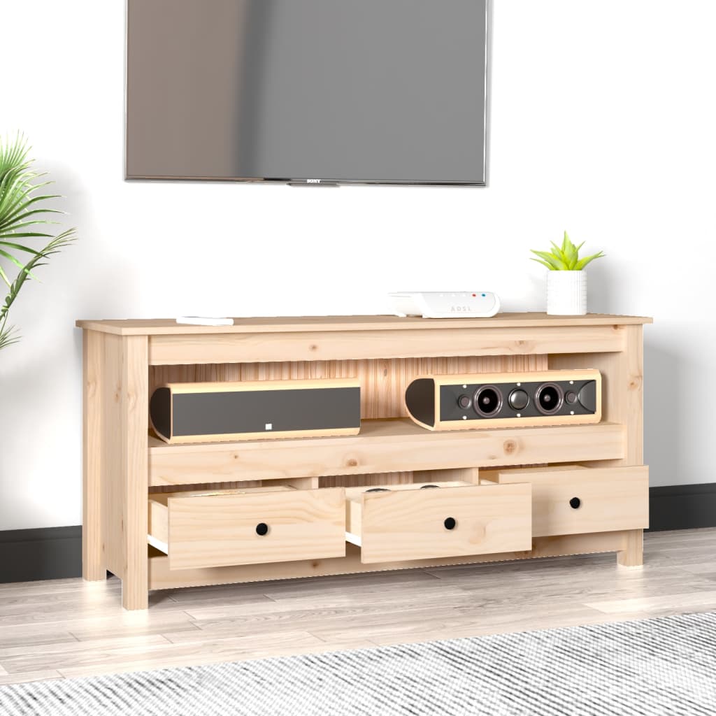 TV-kaappi 114x35x52 cm täysi mänty - Sisustajankoti.fi