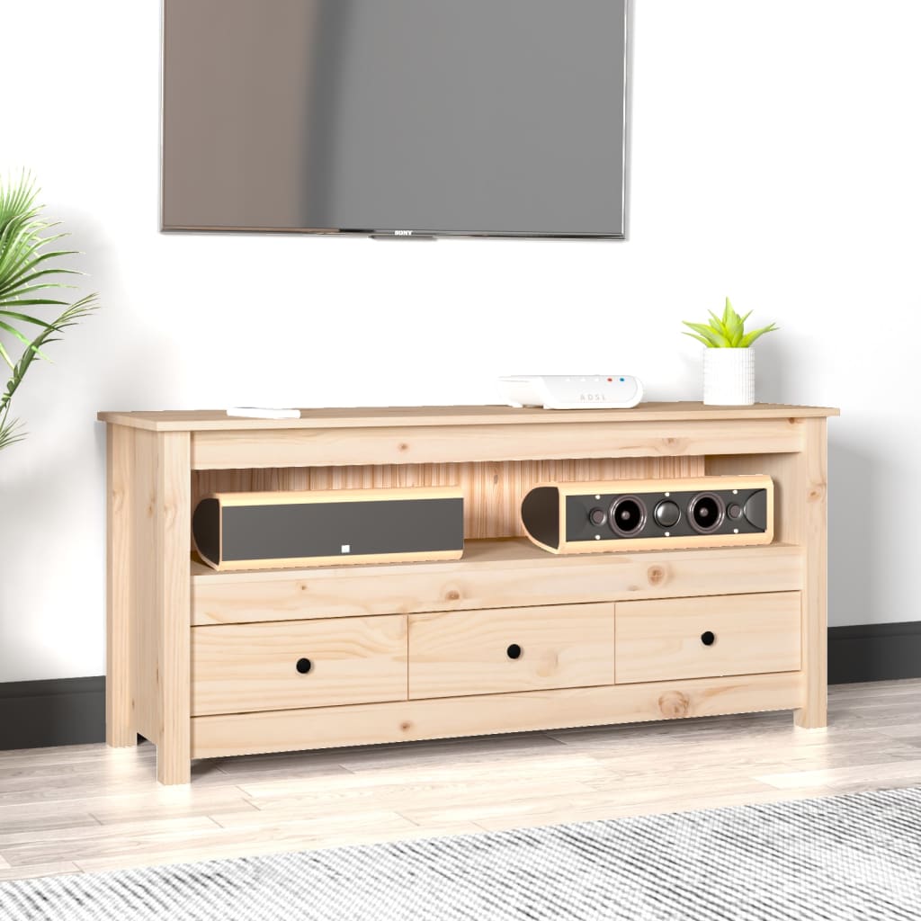 TV-kaappi 114x35x52 cm täysi mänty - Sisustajankoti.fi