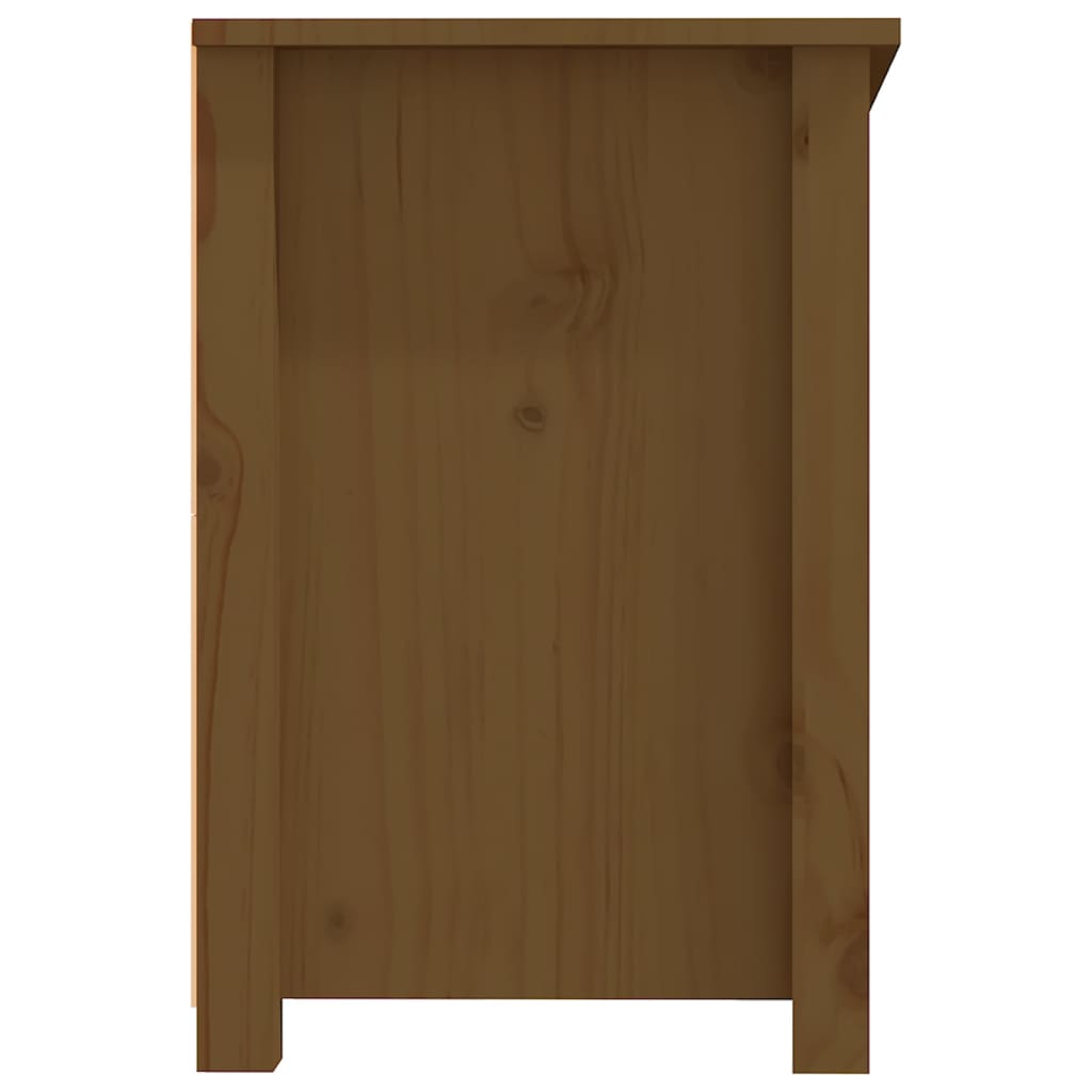 TV-taso hunajanruskea 114x35x52 cm täysi mänty - Sisustajankoti.fi