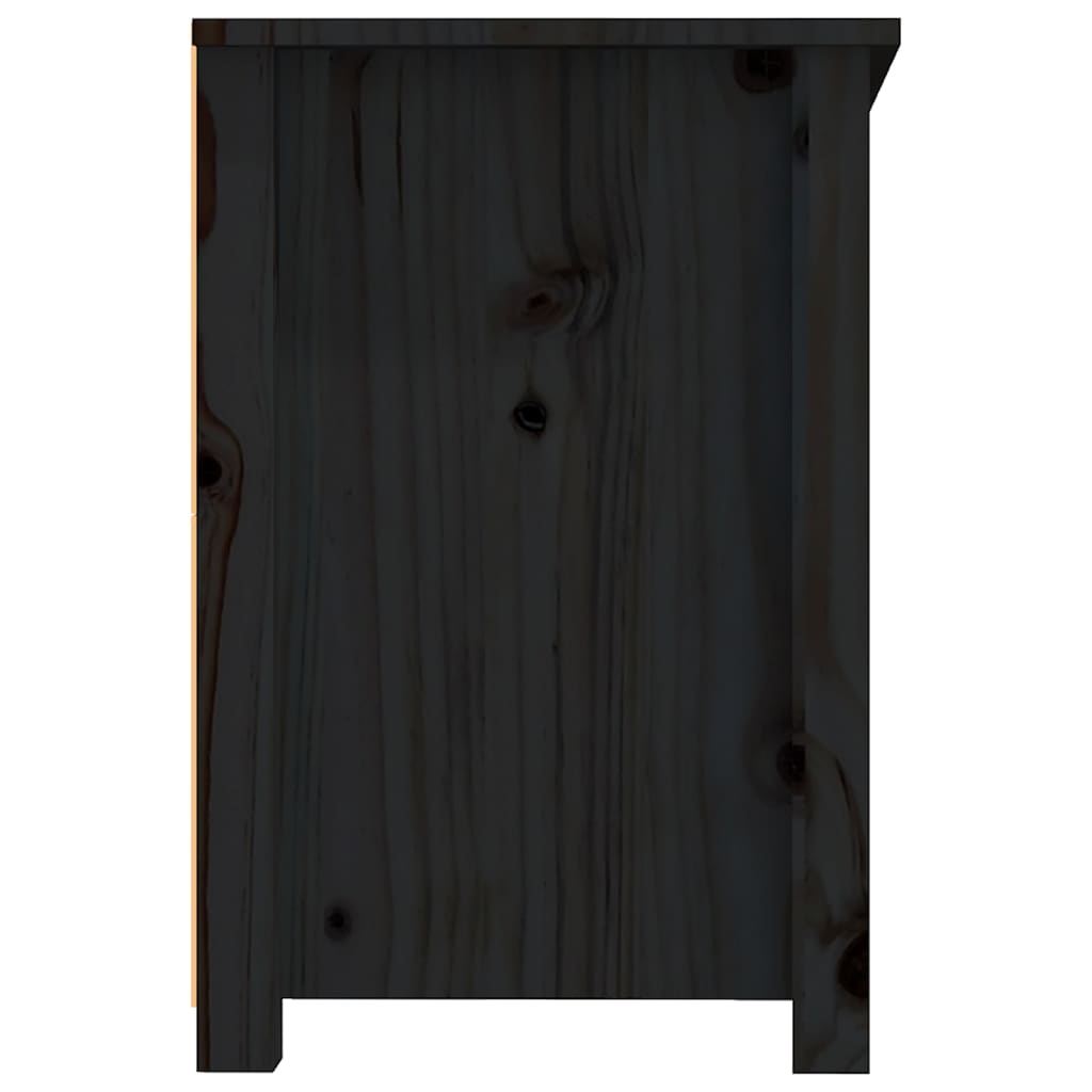 TV-taso musta 114x35x52 cm täysi mänty - Sisustajankoti.fi