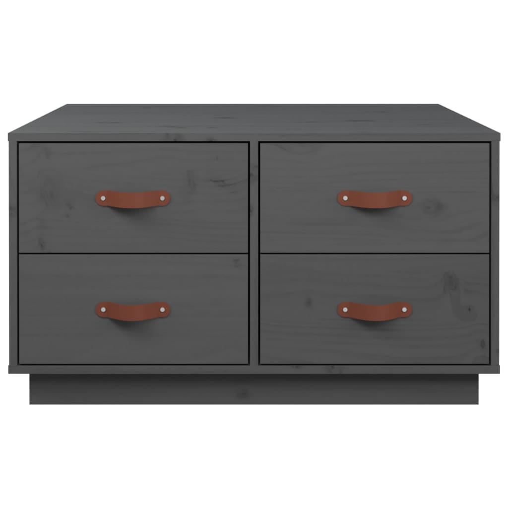 Sohvapöytä harmaa 80x80x45 cm täysi mänty - Sisustajankoti.fi