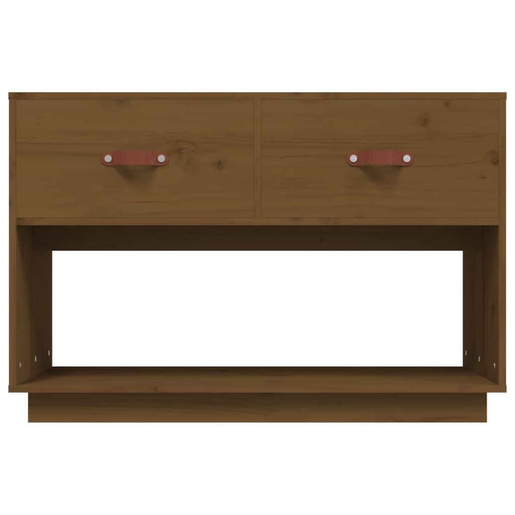 TV-taso hunajanruskea 90x40x60 cm täysi mänty - Sisustajankoti.fi