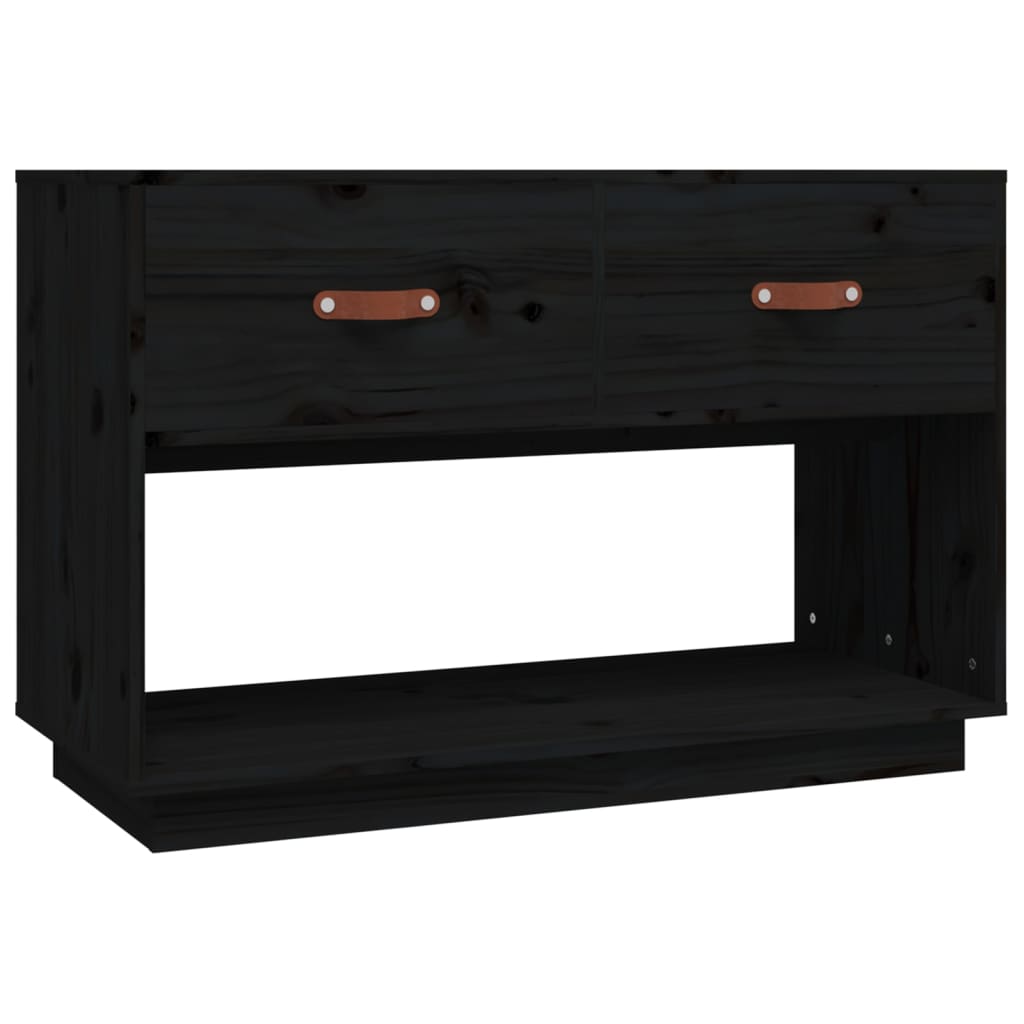 TV-taso musta 90x40x60 cm täysi mänty - Sisustajankoti.fi