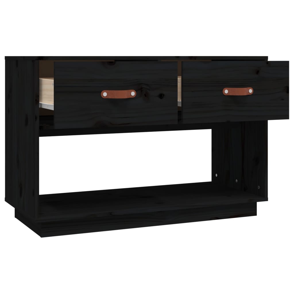 TV-taso musta 90x40x60 cm täysi mänty - Sisustajankoti.fi