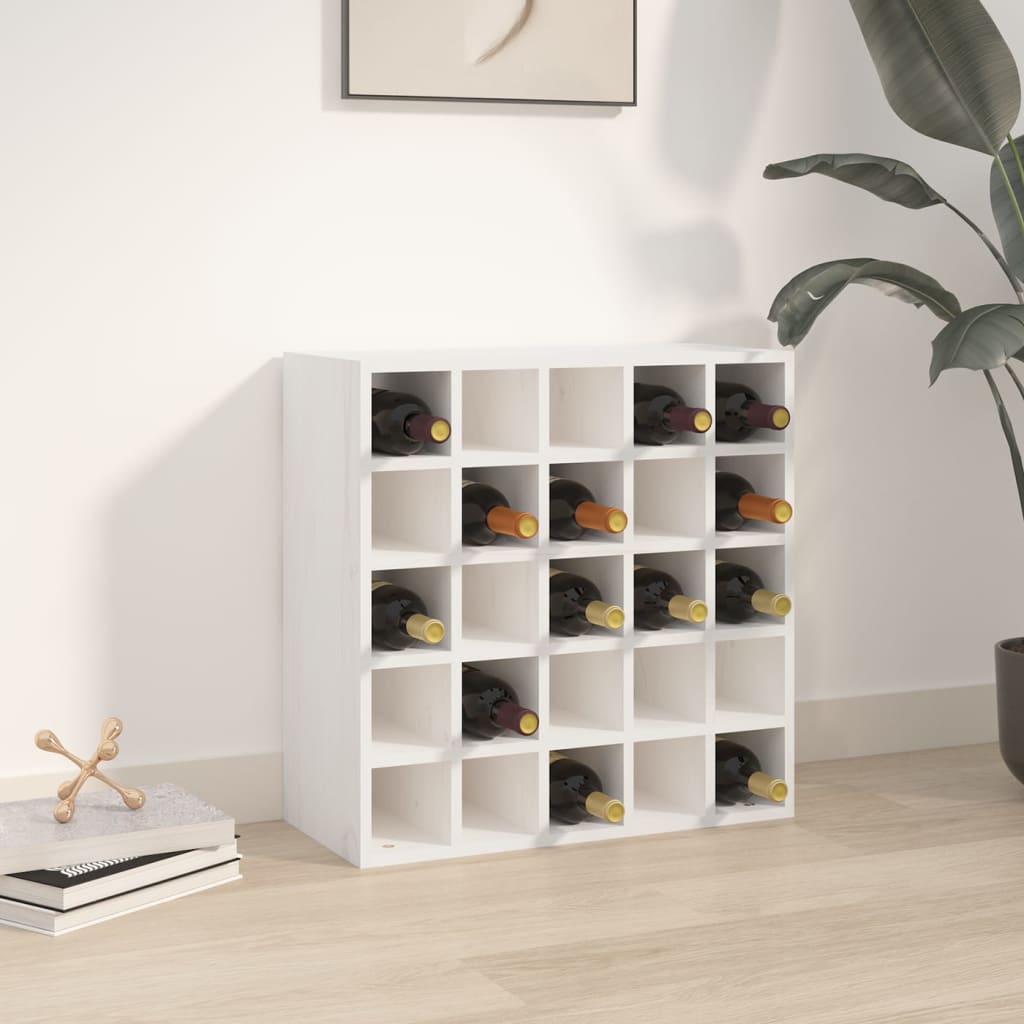 Viinikaappi valkoinen 56x25x56 cm täysi mänty - Sisustajankoti.fi