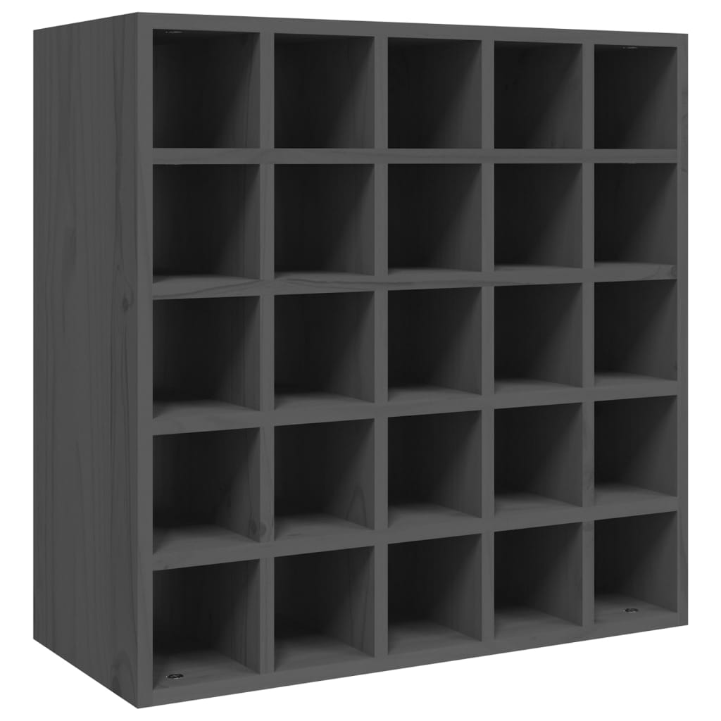 Viinikaappi harmaa 56x25x56 cm täysi mänty - Sisustajankoti.fi