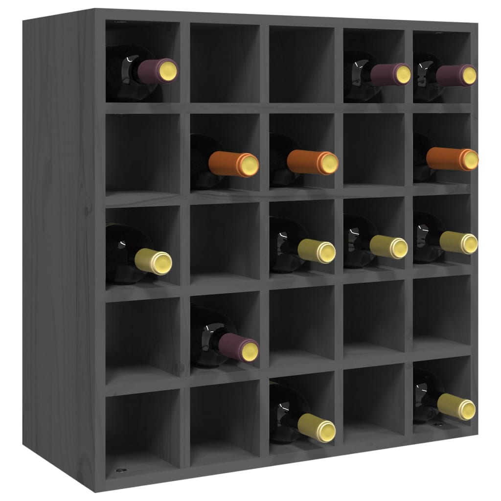 Viinikaappi harmaa 56x25x56 cm täysi mänty - Sisustajankoti.fi