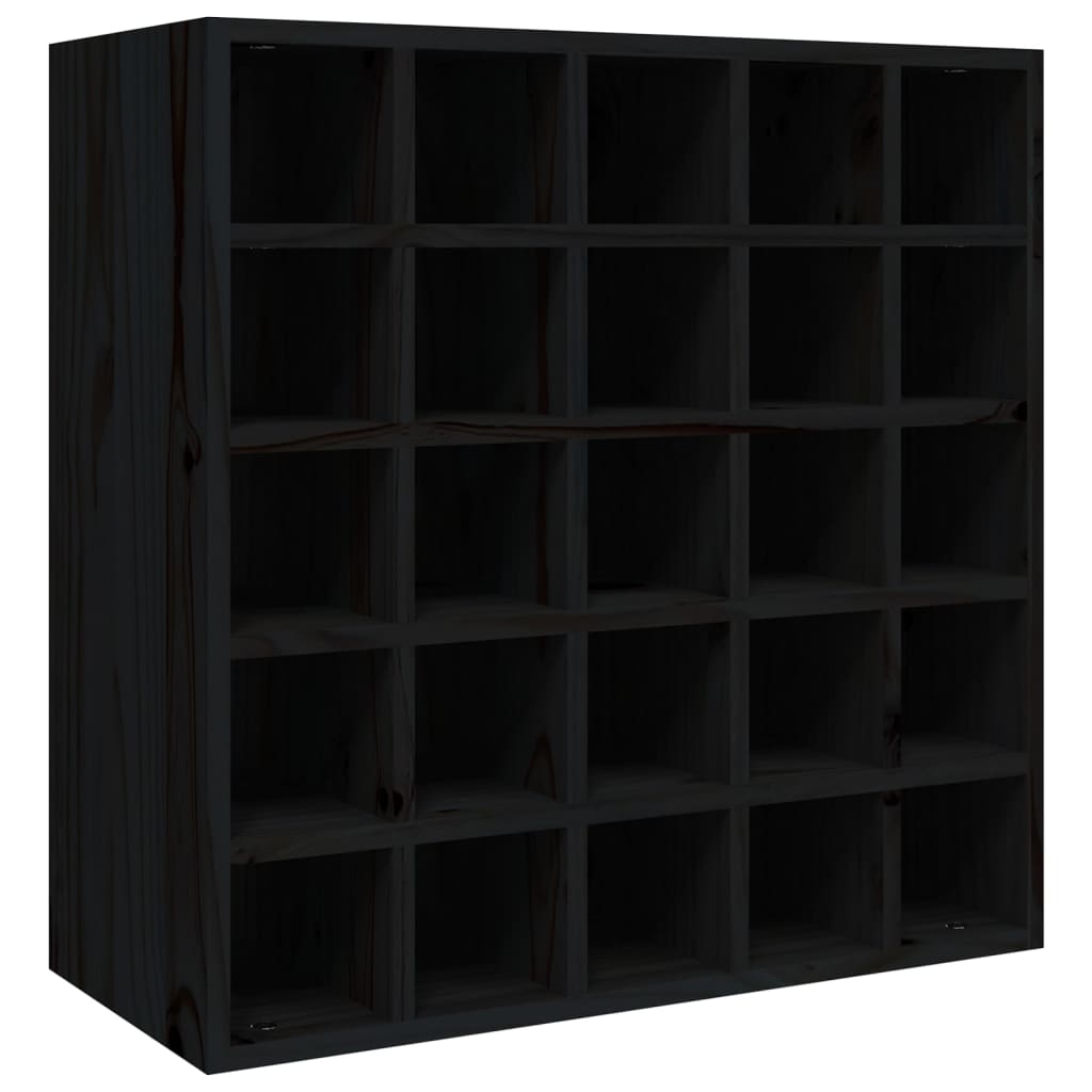 Viinikaappi musta 56x25x56 cm täysi mänty - Sisustajankoti.fi