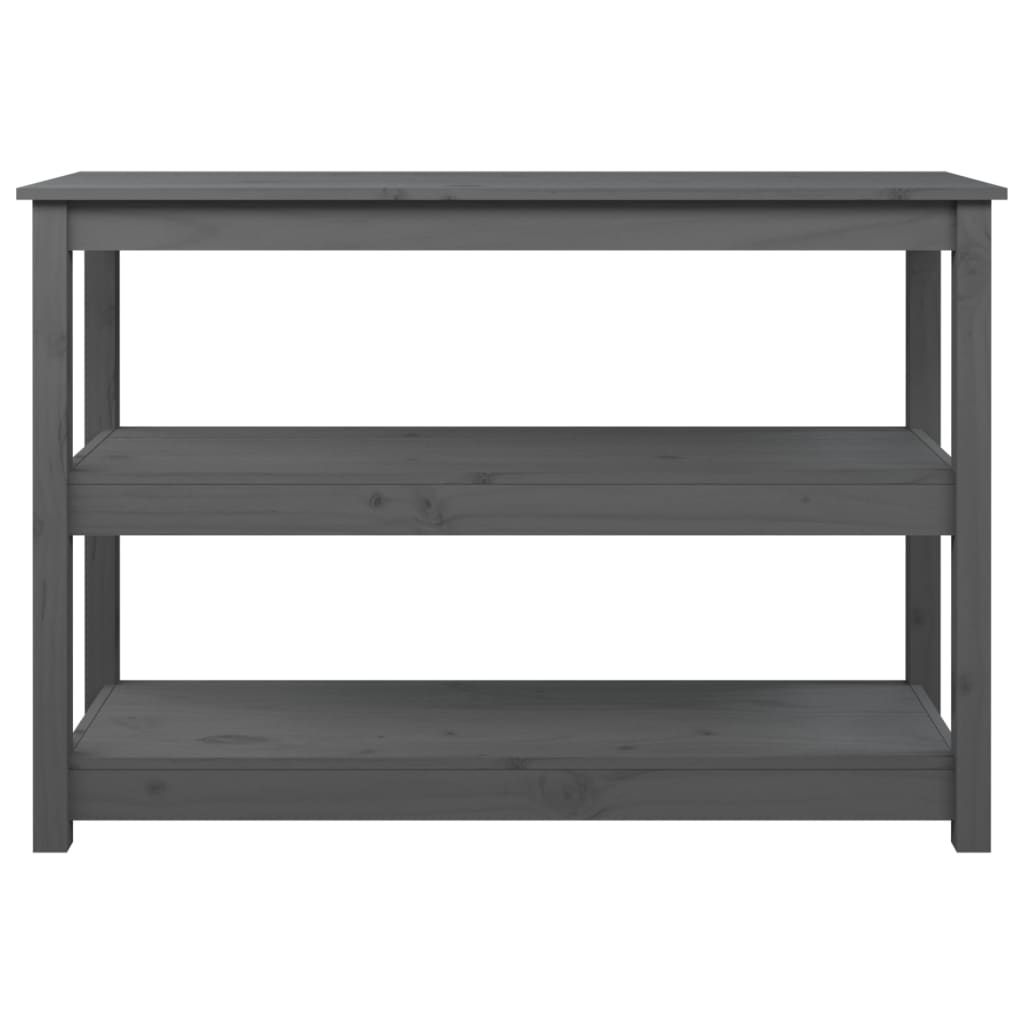 Konsolipöytä harmaa 110x40x74 cm täysi mänty - Sisustajankoti.fi