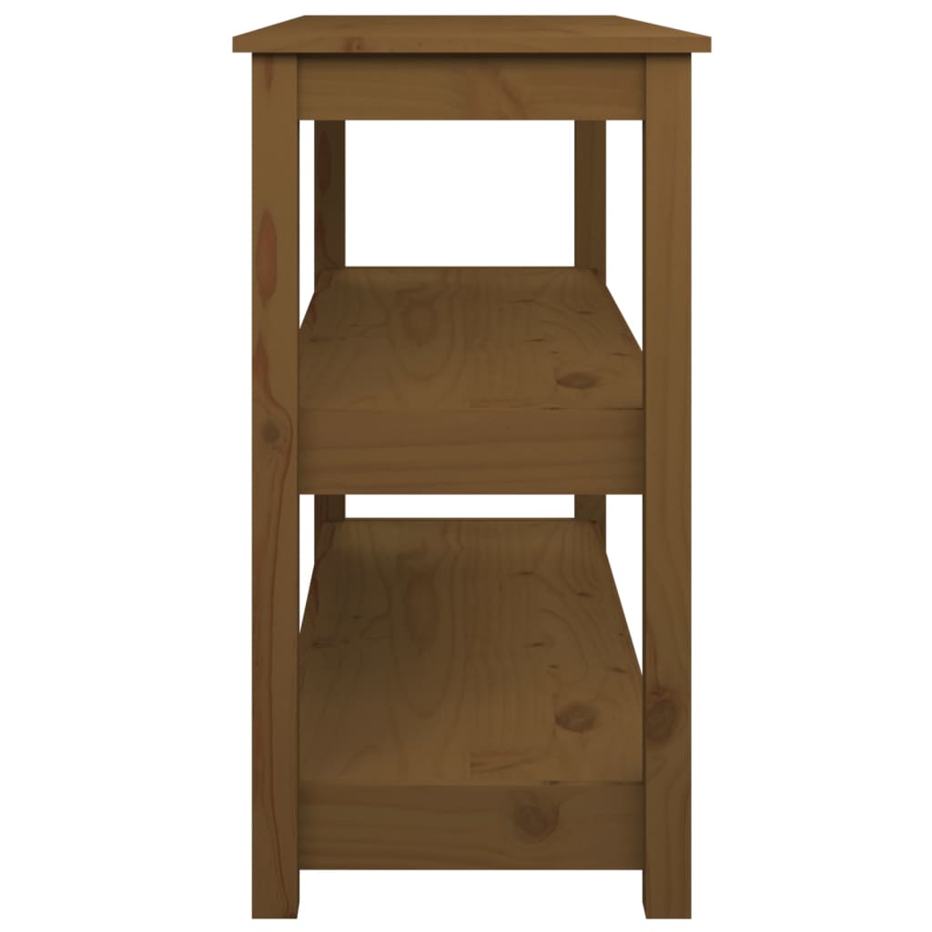 Konsolipöytä hunajanruskea 110x40x74 cm täysi mänty - Sisustajankoti.fi