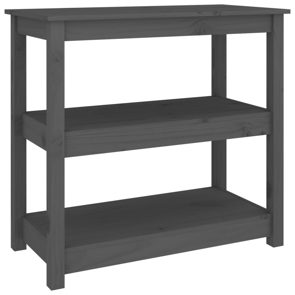 Konsolipöytä harmaa 80x40x74 cm täysi mänty - Sisustajankoti.fi
