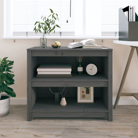 Kirjahylly harmaa 80x35x68 cm täysi mänty - Sisustajankoti.fi