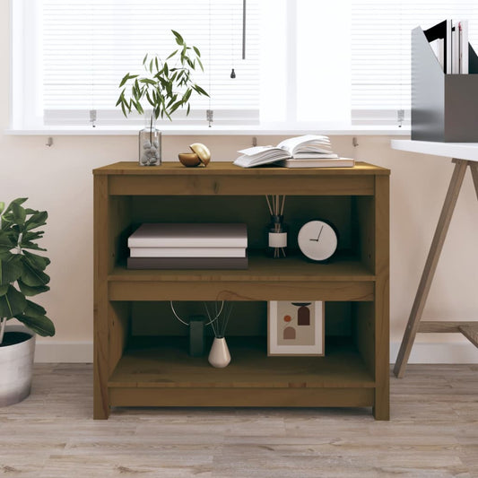 Kirjahylly hunajanruskea 80x35x68 cm täysi mänty - Sisustajankoti.fi