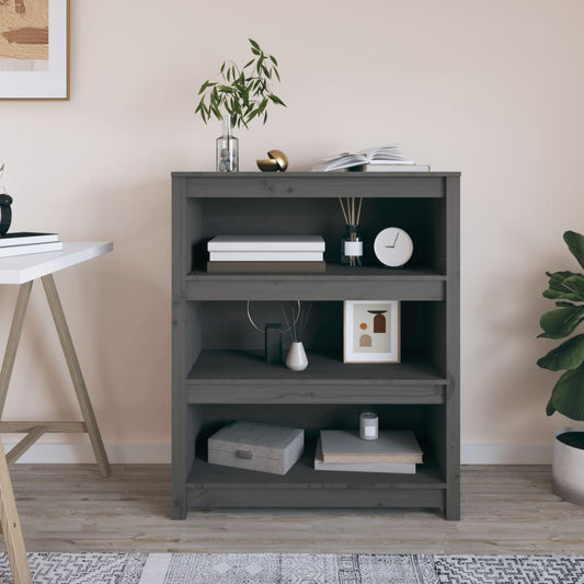 Kirjahylly harmaa 80x35x97 cm täysi mänty - Sisustajankoti.fi