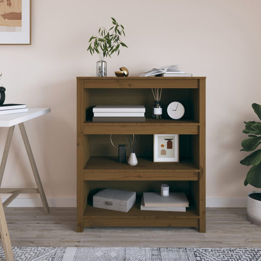 Kirjahylly hunajanruskea 80x35x97 cm täysi mänty - Sisustajankoti.fi