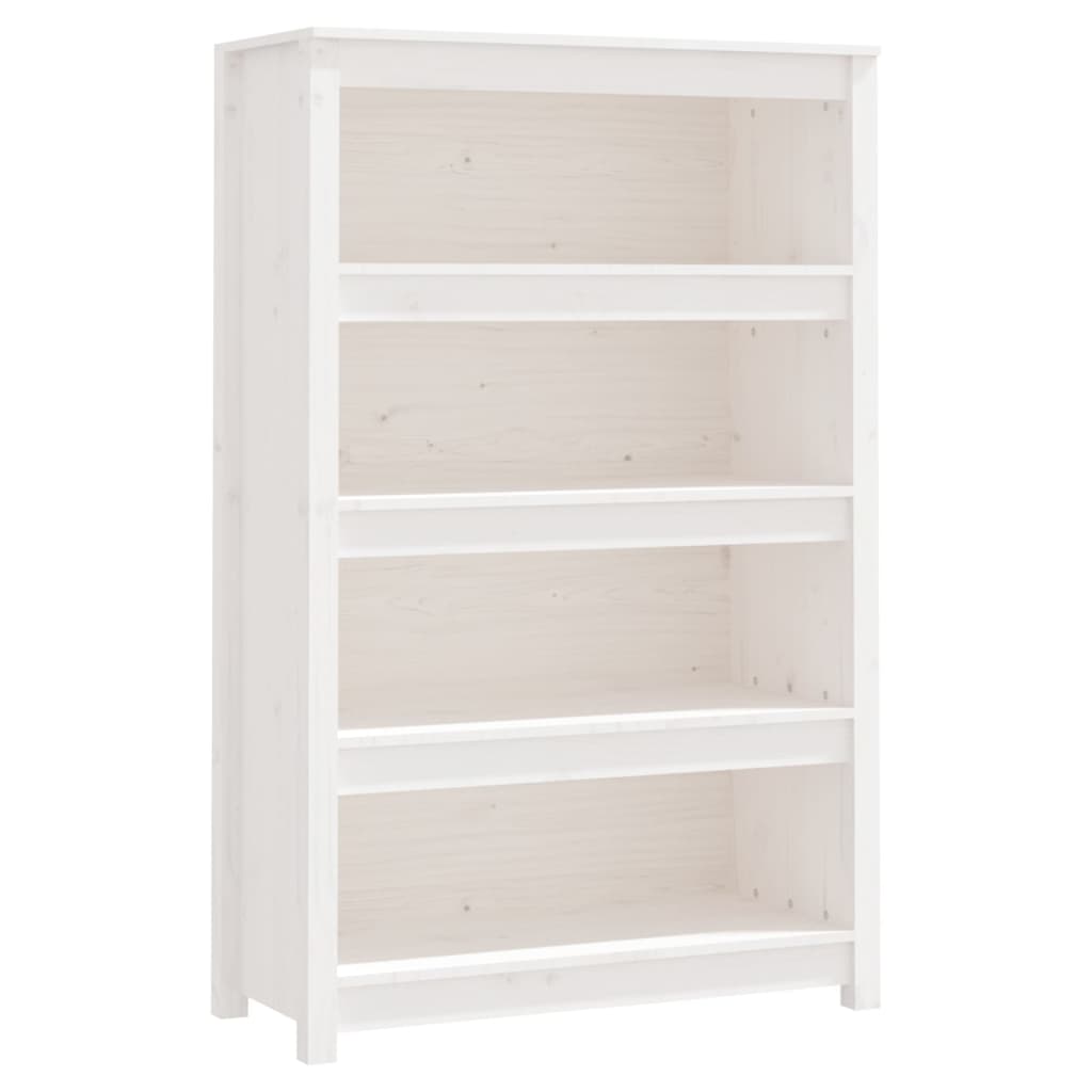 Kirjahylly valkoinen 80x35x126 cm täysi mänty - Sisustajankoti.fi