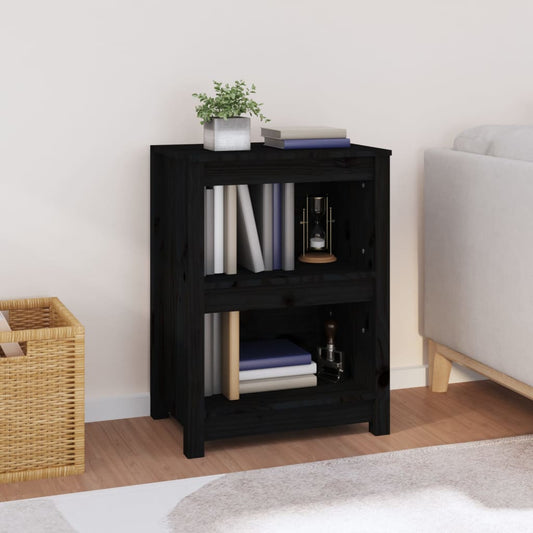 Kirjahylly musta 50x35x68 cm täysi mänty - Sisustajankoti.fi