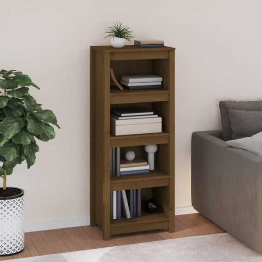 Kirjahylly hunajanruskea 50x35x125,5 cm täysi mänty - Sisustajankoti.fi