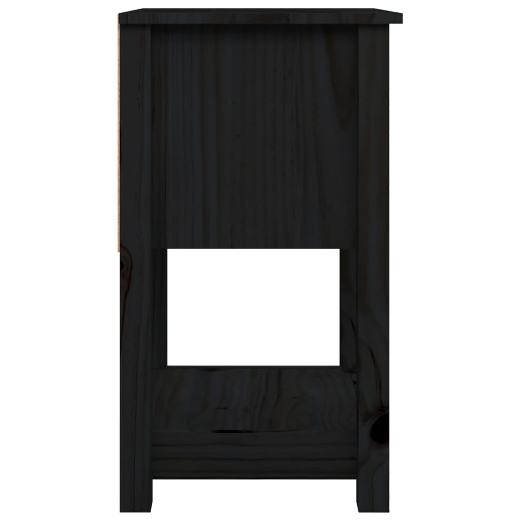 Yöpöytä musta 40x35x61,5 cm täysi mänty - Sisustajankoti.fi
