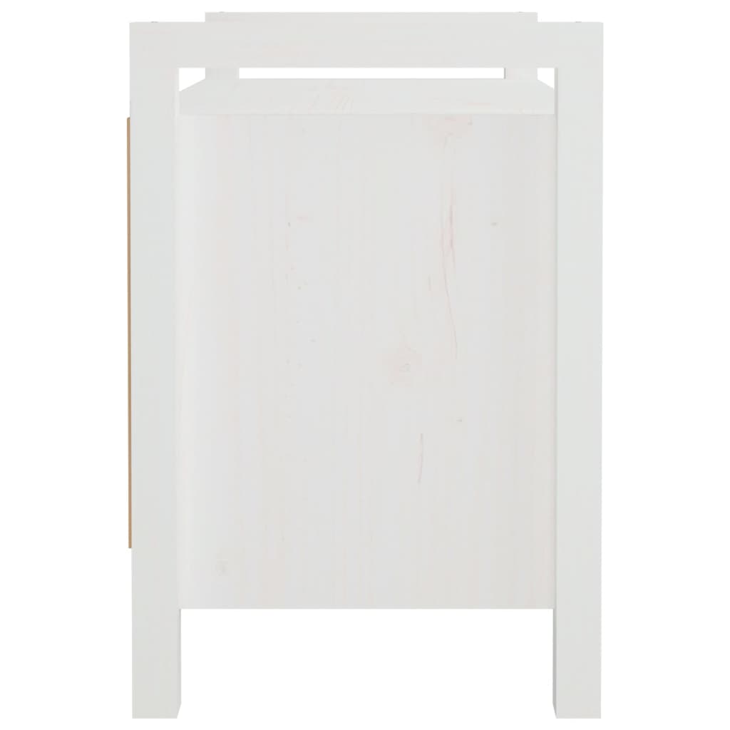 Eteisen penkki valkoinen 80x40x60 cm täysi mänty - Sisustajankoti.fi