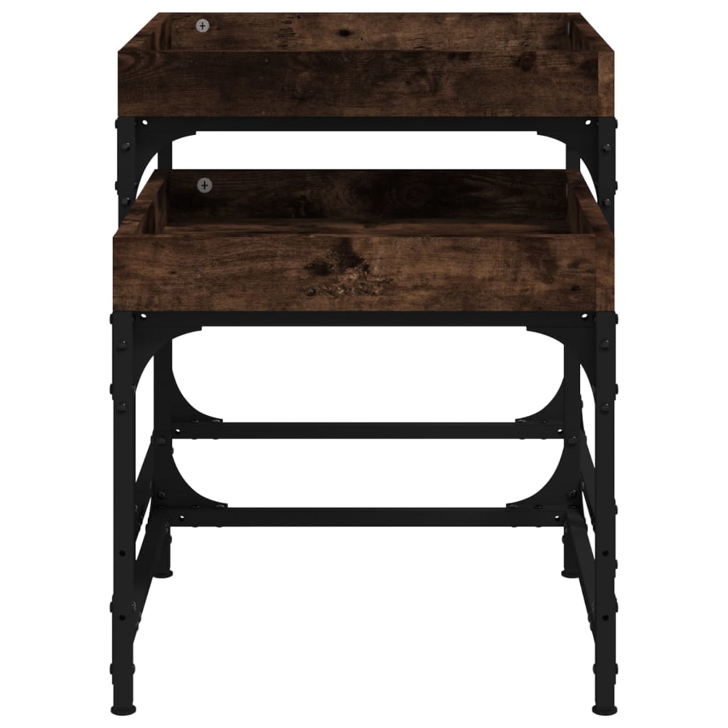 Sivupöydät 2 kpl savutammi tekninen puu - Sisustajankoti.fi