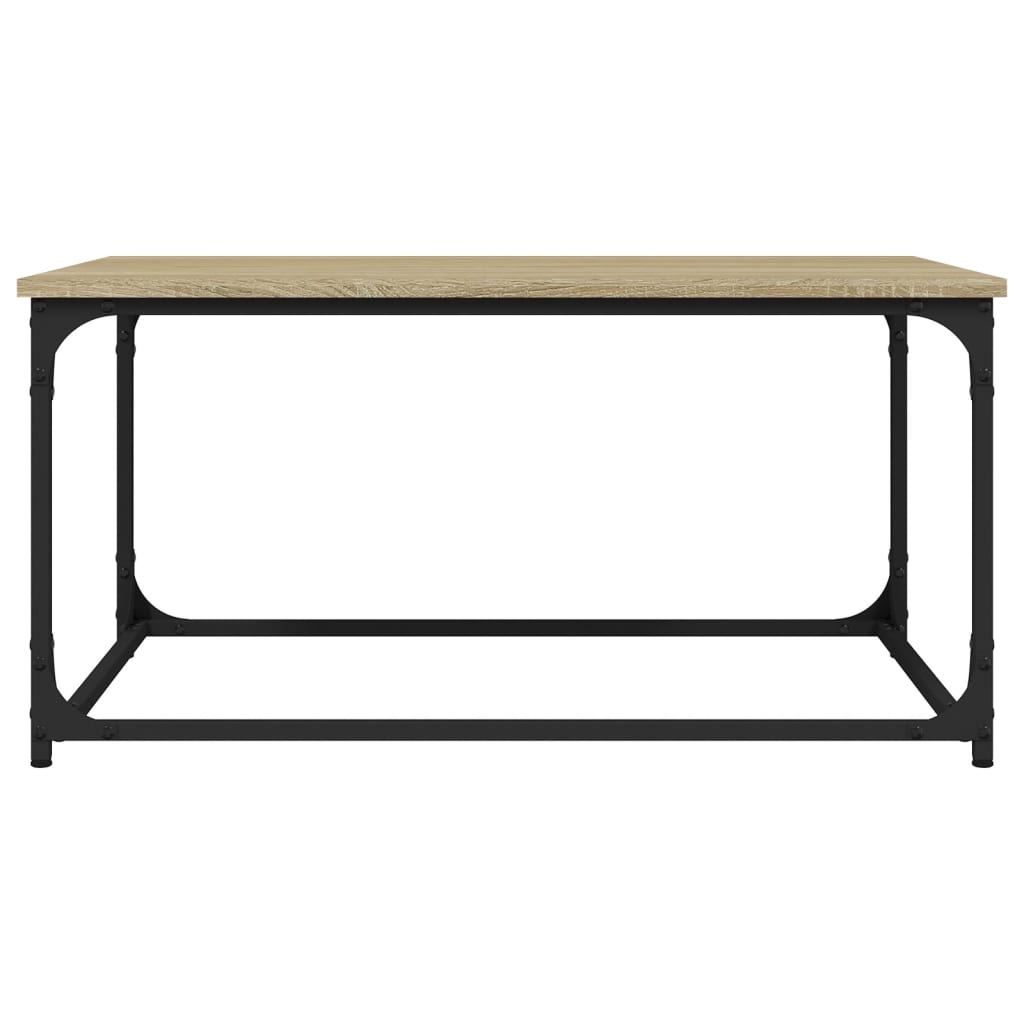 Sohvapöytä Sonoma-tammi 80x50x40 cm tekninen puu ja rauta - Sisustajankoti.fi