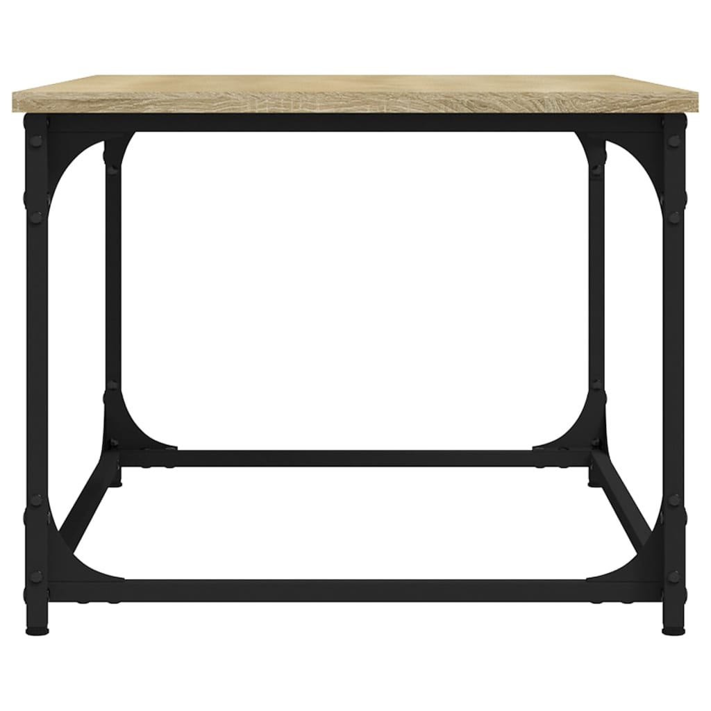 Sohvapöytä Sonoma-tammi 80x50x40 cm tekninen puu ja rauta - Sisustajankoti.fi