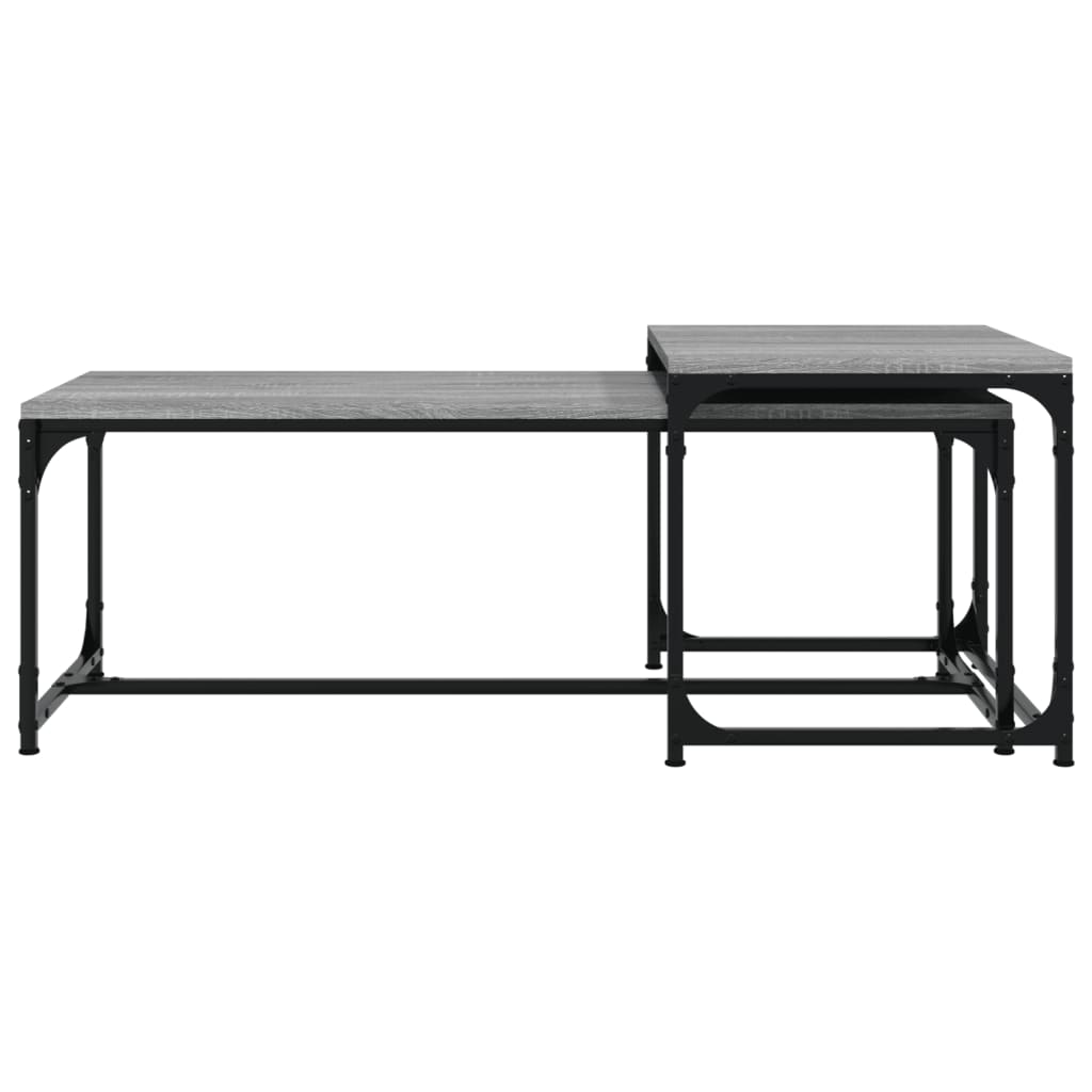 Sohvapöydät 2 kpl harmaa tekninen puu - Sisustajankoti.fi