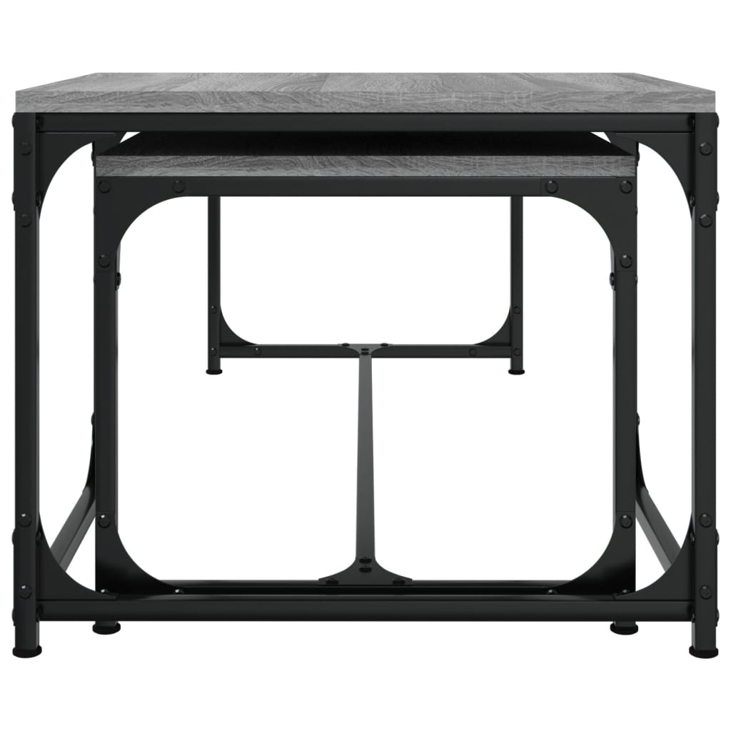 Sohvapöydät 2 kpl harmaa tekninen puu - Sisustajankoti.fi