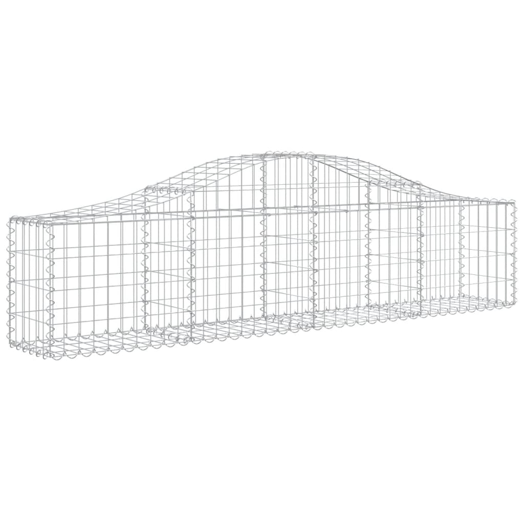 Kaarevat kivikorit 5 kpl 200x30x40/60 cm galvanoitu rauta - Sisustajankoti.fi